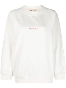 Marni sweat en coton à logo imprimé - Blanc