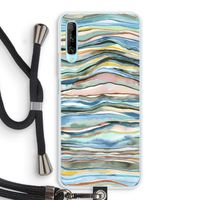 Watercolor Agate: Huawei P Smart Pro Transparant Hoesje met koord