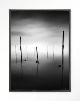 Urban Cotton Wandkleed 'Fall In' 110 x 145cm in Floating Frame - black