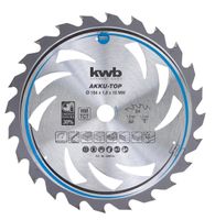 KWB Dun zagend cirkelzaagblad | met hardmetaal versterkt | Ø 184 x 16 mm - 586154 586154