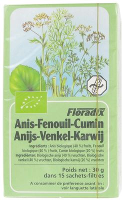 Floradix Anijs- Venkel- Karwij Thee 15 zakjes