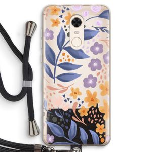 Flowers with blue leaves: Xiaomi Redmi 5 Transparant Hoesje met koord