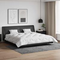 VidaXL Zomer dekbed met kussen 3 pcs wit microfibre