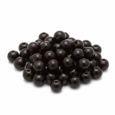 Boheemse glaskralen - 100x stuks - zwart - 6 mm - sieraden maken - hobby artikelen