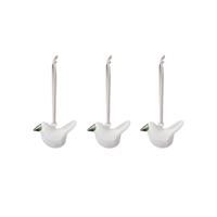 Iittala Glazen Mini vogel set wit 3 stuks