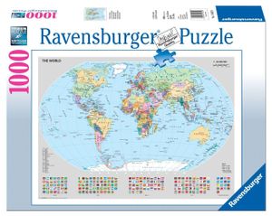 Ravensburger puzzel 1000 stukjes staatkundige wereldkaart