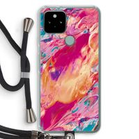 Pastel Echoes: Pixel 5 Transparant Hoesje met koord