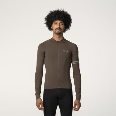 AGU Solid Fietsshirt Lange Mouwen Performance Heren - Ground coffee - L