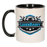 Vader/papa cadeau mok - Legendaddy - blauw/zwart - 300 ml - vaderdag/verjaardag