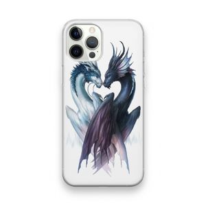 Yin Yang Dragons: iPhone 12 Pro Transparant Hoesje