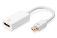 Digitus AK-340416-002-W Mini-displayport / HDMI Adapter [1x Mini-DisplayPort stekker - 1x HDMI-bus] Wit Afgeschermd, Geschikt voor HDMI, Ultra HD-HDMI, High - thumbnail