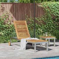Ligstoel 1-persoon Bruin 207 x 58 x 35cm Massief acaciahout