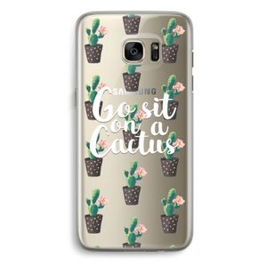 Cactus quote: Samsung Galaxy S7 Edge Transparant Hoesje