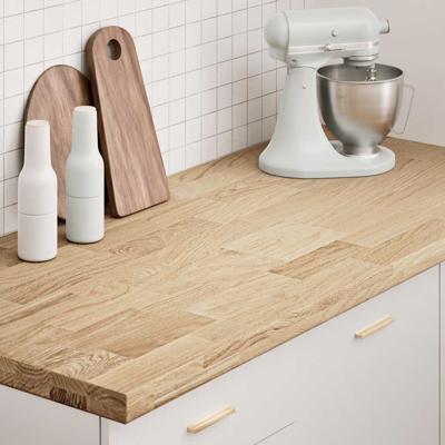 Keuken werkblad rechthoekig 140x63,5x4 cm massief eikenhout