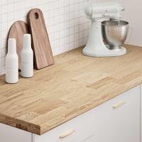 Keuken werkblad rechthoekig 140x63,5x4 cm massief eikenhout Keuken werkblad rechthoekig 140x63,5x4 cm massief eikenhout