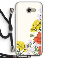Wilde bloemen: Samsung Galaxy A5 (2017) Transparant Hoesje met koord