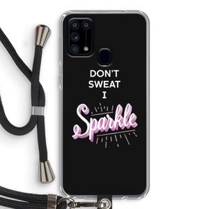 Sparkle quote: Samsung Galaxy M31 Transparant Hoesje met koord