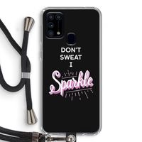 Sparkle quote: Samsung Galaxy M31 Transparant Hoesje met koord