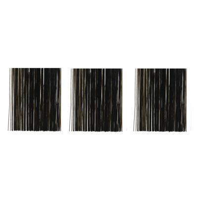 Decoris kerstboom folie slieren - tinsel - zwart - 10x zakje - 40 x 50 cm