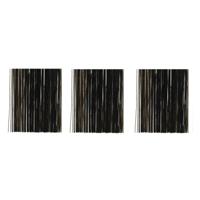 Decoris kerstboom folie slieren - tinsel - zwart - 10x zakje - 40 x 50 cm