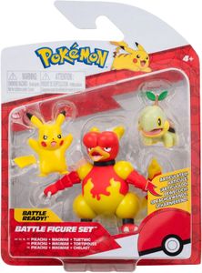 Pokemon Battle Figure Pack - Pikachu, Magmar & Turtwig