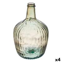 Decoratieve fles Gift Decor 2255/04R-CH 2255/04R-CH Transparant Champagne Strepen 4 L 17 x 29 x 17 cm Decoratie (4 Stuks)