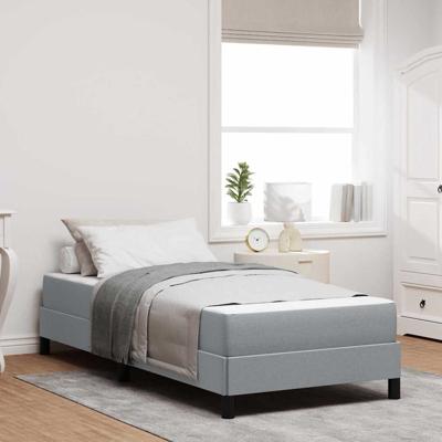 Boxspring bed Anders Lichtgrijs 90 x 190 cm Stof