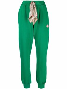 Casablanca pantalon de jogging à détail de foulard - Vert