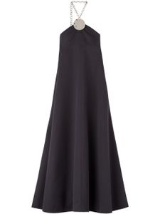 Jil Sander robe longue à dos nu - Noir