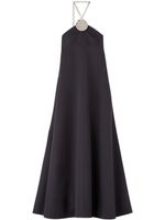 Jil Sander robe longue à dos nu - Noir