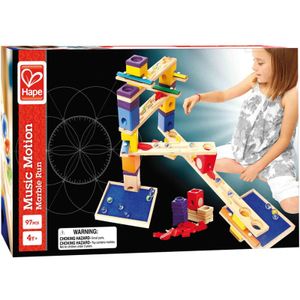 Houten knikkerbaan muziek