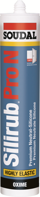 Soudal Silirub PRO N | Premium Siliconenkit | 300 ml | Transparant - 117152
