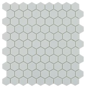 Tegelsample: By Goof hexagon mozaïek lichtgrijs 30x30