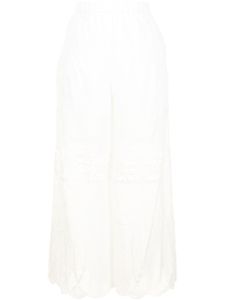 Mame Kurogouchi pantalon Botanical à broderies - Blanc