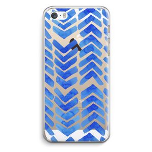 Blauwe pijlen: iPhone 5 / 5S / SE Transparant Hoesje