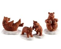 Bear family snow day, set of 4 - Lemax