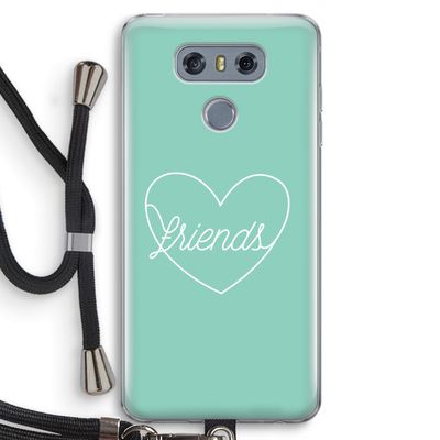 Friends heart pastel: LG G6 Transparant Hoesje met koord