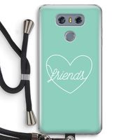 Friends heart pastel: LG G6 Transparant Hoesje met koord