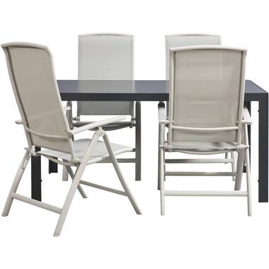 Tuinset Savoie Cannes - zandkleur - 5-delig - 160 cm - Leen Bakker