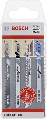 Bosch Accessoires Set Decoupeerzagen voor hout en Metaal | 15 stuks - 2607011437