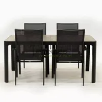 Tuinset Delia hoge rug met Castilla 160cm tafel