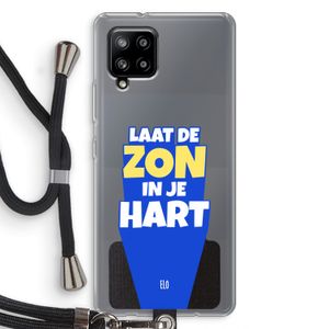 Laat de zon in je hart: Samsung Galaxy A42 5G Transparant Hoesje met koord