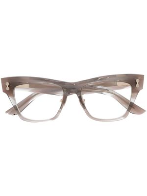 Akoni lunettes de vue à monture rectangulaire - Marron