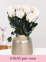 Crèmekleurige long life rozen - Kies je aantal van 5 t/m 20
