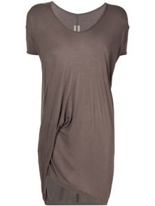 Rick Owens t-shirt à design drapé - Marron