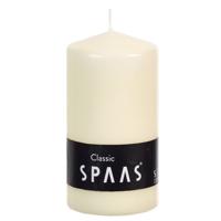 Spaas Cilinderkaars/stompkaars - ivoorwit - 1x - 6 x 10 cm - 25 branduren