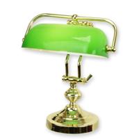 A BRASS BANKER'S LAMP