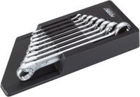 HAZET Dubbele ringsleutelset 610N/8RS - Buitentwaalfkant tractieprofiel - 8-delig - 6 x 7 - 21 x 22