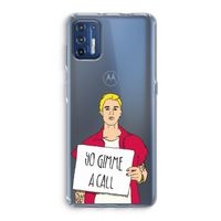 Gimme a call: Motorola Moto G9 Plus Transparant Hoesje