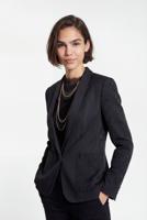 Blazer met jacquard en franjes - BLACK - 46